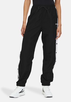 Fila APPAREL LARISA HIGH WAIST BUTTENDED  - Pantalon de survêtement - black bright white