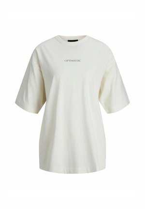 JXSANDRA LOOSE SS TEE JRS - Majica kratkih rukava s printom - vanilla ice