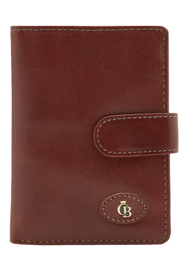 MIT REISSVERSCHLUSS RFID - Geldbörse - cognac