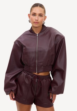 LOAVIES, SOUL SURRENDER - Veste en similicuir - bordeaux   pu