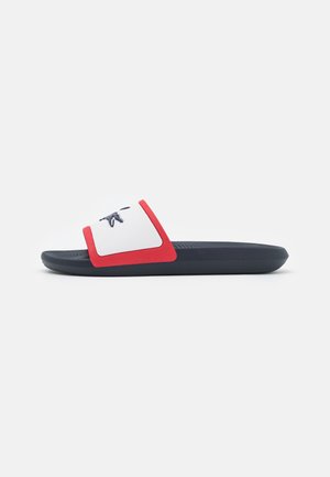 CROCO SLIDE - Sandali da bagno - white/navy/red