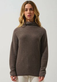 COLLIN TURTLENECK - Striktrøje - mottled taupe