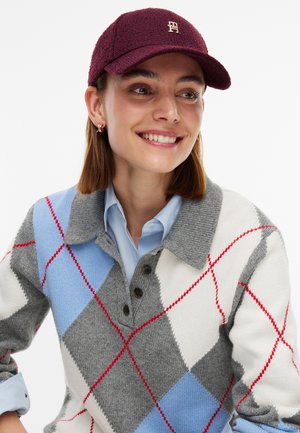 Tommy Hilfiger, TH ELEVATED CHIC BOUCLE CAP - Καπέλο - deep burgundy