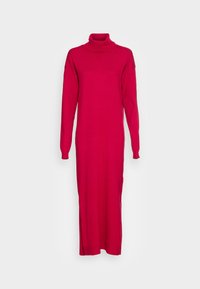 ROLLKRAGEN BASIC MAXI STRICKKLEID - Vestido comprido - red