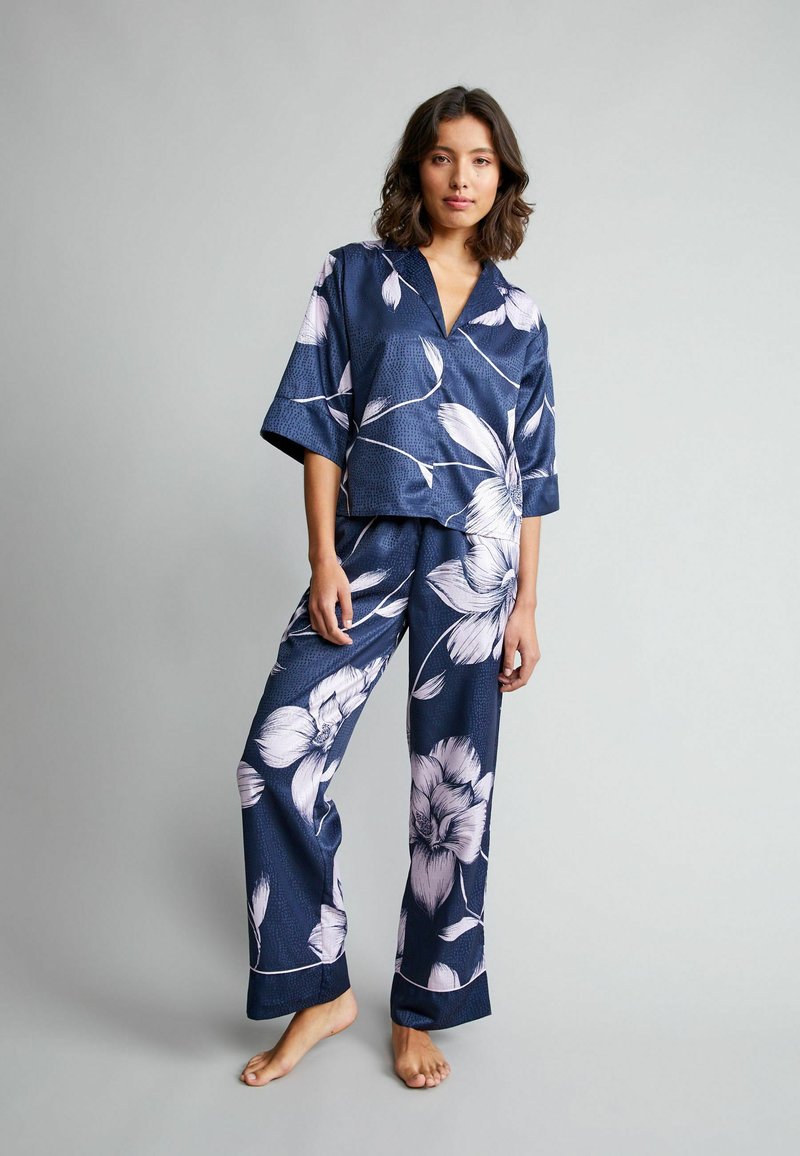 B by Ted Baker B BY TED BAKER NAVY BLUE/LILAC PURPLE JACQUARD SPOT