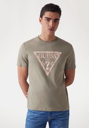 LOGO DREIECK - Print T-shirt - olivgrün
