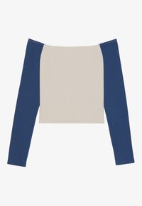 BARDOT WITH CONSTRAST SLEEVES  - Långärmad tröja - taupe/dark blue