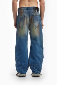 FAVELA CUTLINE UNISEX - Løst sittende jeans - blue dirt washed