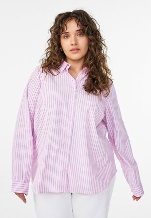 MIT STREIFEN UND NIETEN - Nööpidega pluus - pink w stripe