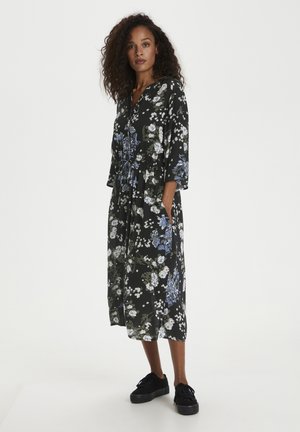 EKUA AMBER  - Shift dress - black multi color flower print