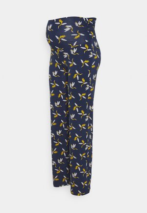 BADYS - Pantaloni - navy blue/yellow