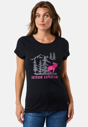 FOREST - Print T-shirt - black elk