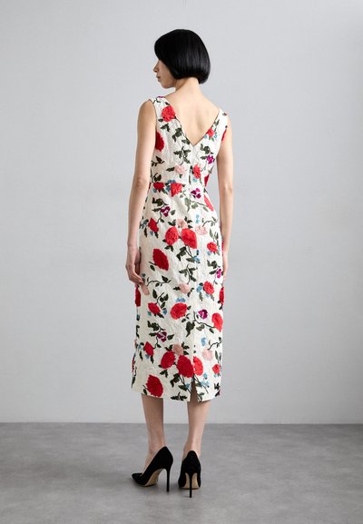 Erdem BOAT NECK COCKTAIL DRESS - Kokteilikleit/peokleit - winter white