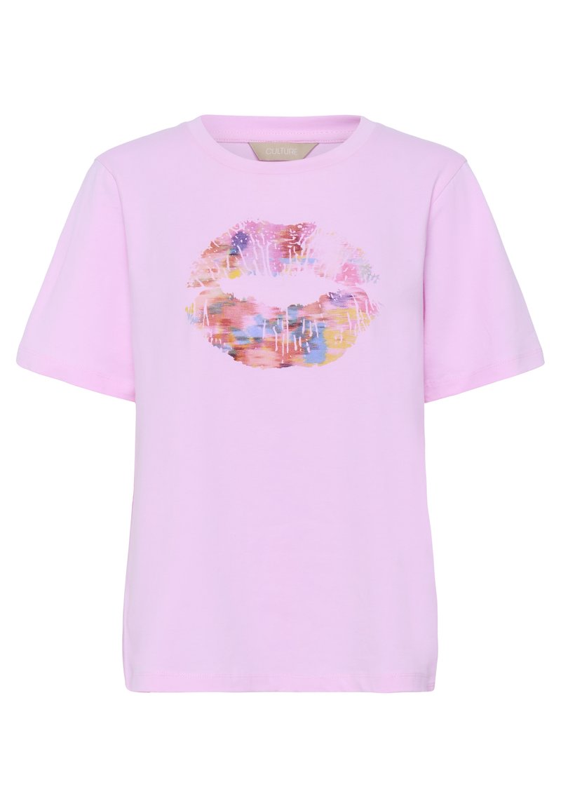 culture T-shirt print lila