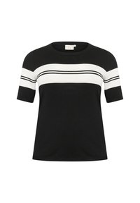 KCLIZZY STRIPED PULLOVER - Apdrukāts T-krekls - black   chalk stripe