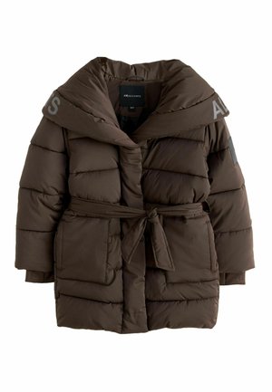 REGULAR FIT - TIE WAIST PADDED - Wintermantel - chocolate brown