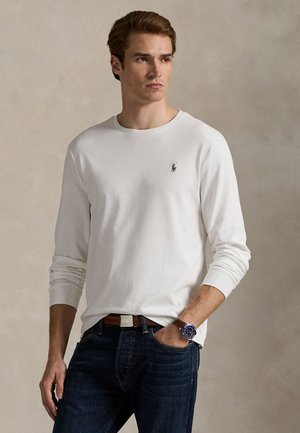 Polo Ralph Lauren, CUSTOM SLIM FIT SOFT COTTON T-SHIRT - Μπλούζα με μακριά μανίκια - white