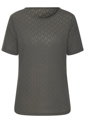 KURZARM - T-Shirt print - graugrün