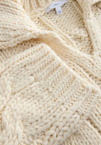 REGULAR FIT - CHUNKY CABLE OPEN COLLAR - Svetrík - ecru