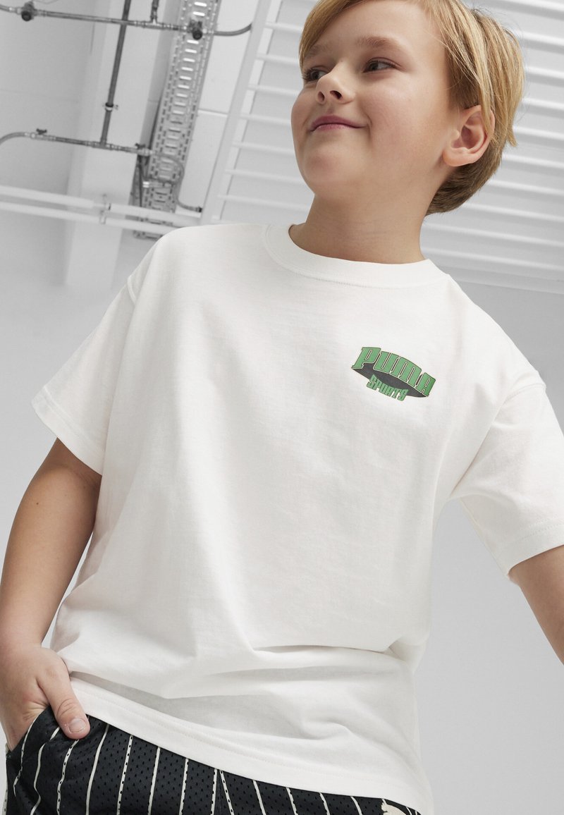 Puma FOR THE FAN GRAPHIC - T-shirt con stampa - white