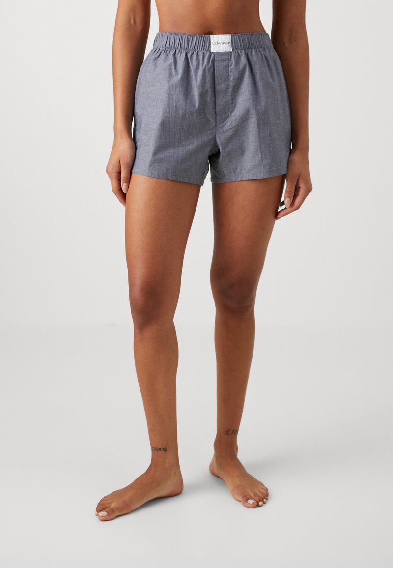 Calvin Klein Underwear BOXER SLIM - Pyjamabroek - shoreline chambray ...