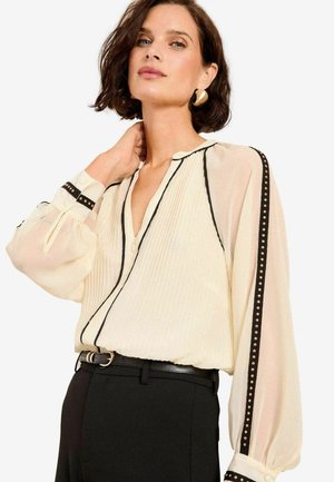 Love & Roses PETITE FIT ZIP DETAIL PLEATED STUD - Bluză - ivory