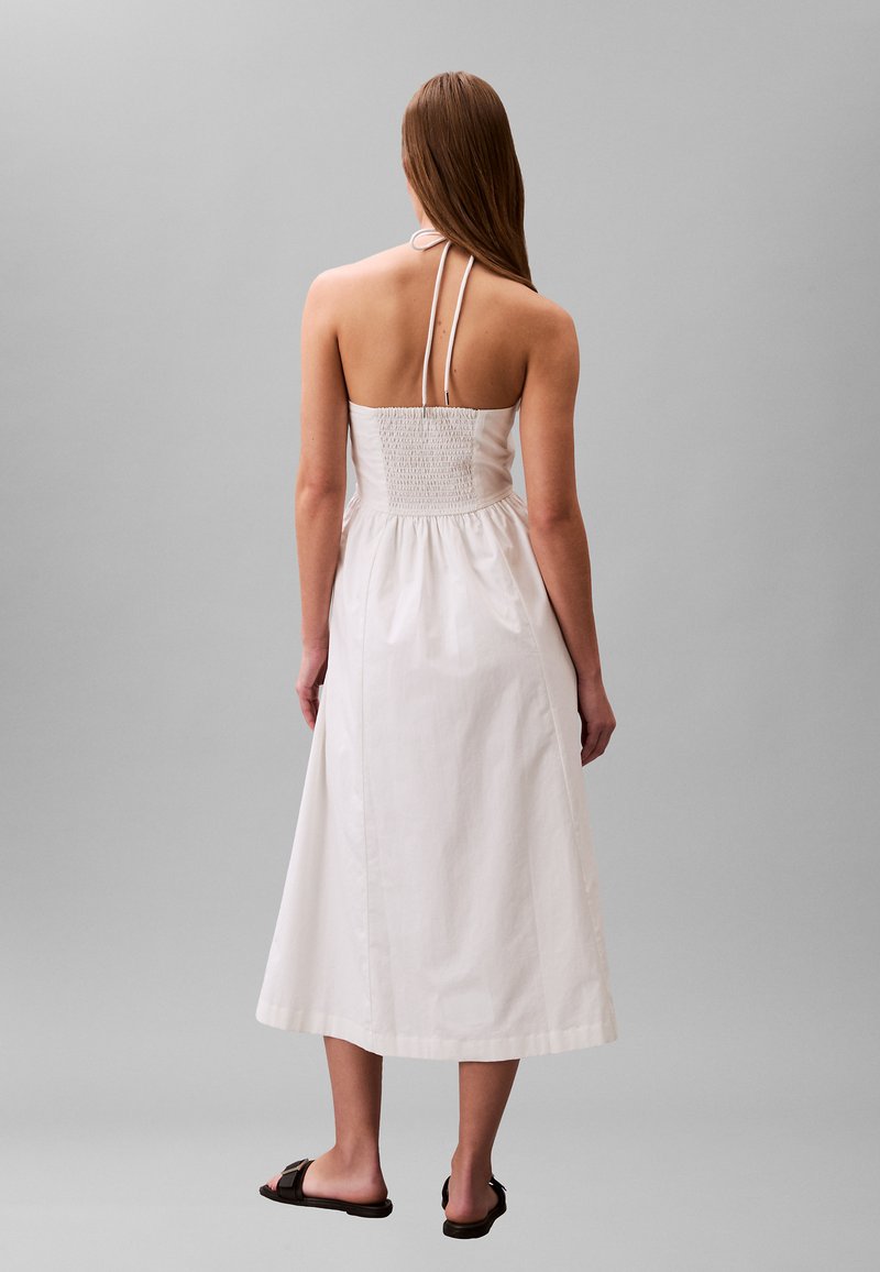 Calvin Klein Jeans TWILL HALTER - Day dress - blanc de blanc/white - Zalando Calvin Klein Jeans TWILL HALTER - Day dress - blanc de blanc/white - Zalando