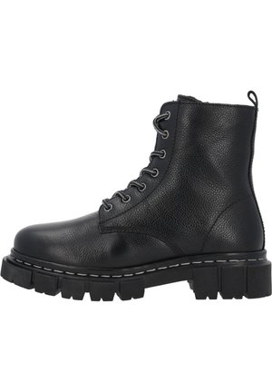 Kotníkové boty na platformě - black
