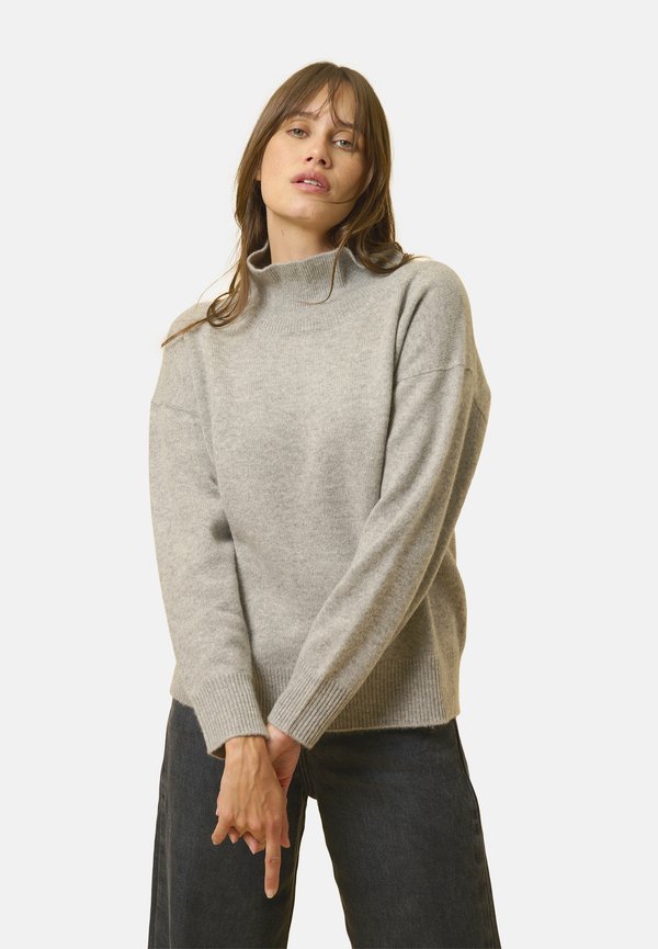 TURTLE NECK - Strickpullover - mottled anthracite