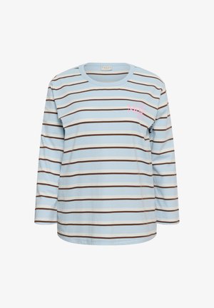 Kaffe Curve, KCELONA LONG SLEEVE - T-shirt à manches longues - light blue carafe stripe