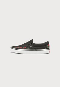 Ikke valgt, rose embroidery black/red