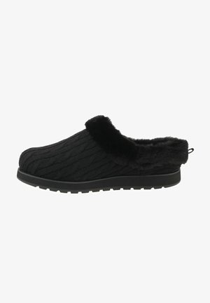 Skechers BOBS GEFÜTTERT KEEPSAKES ICE SCH - Sandalias planas - schwarz