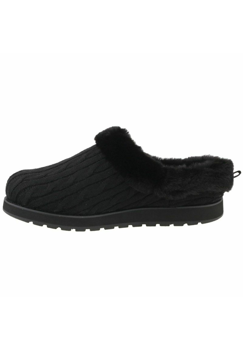 Skechers BOBS GEFÜTTERT KEEPSAKES ICE SCH - Sandalias planas - schwarz