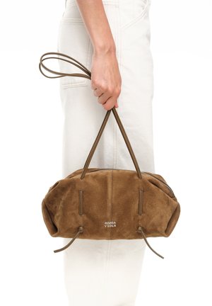 BIMBA Y LOLA, BIMBA Y LOLA BOLSO LOLITA SERRAJE OLIVA - Bolso de mano - oliva oscuro