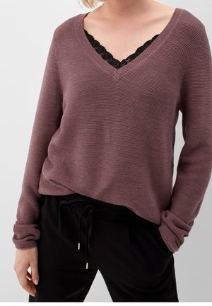 Pullover - mottled purple