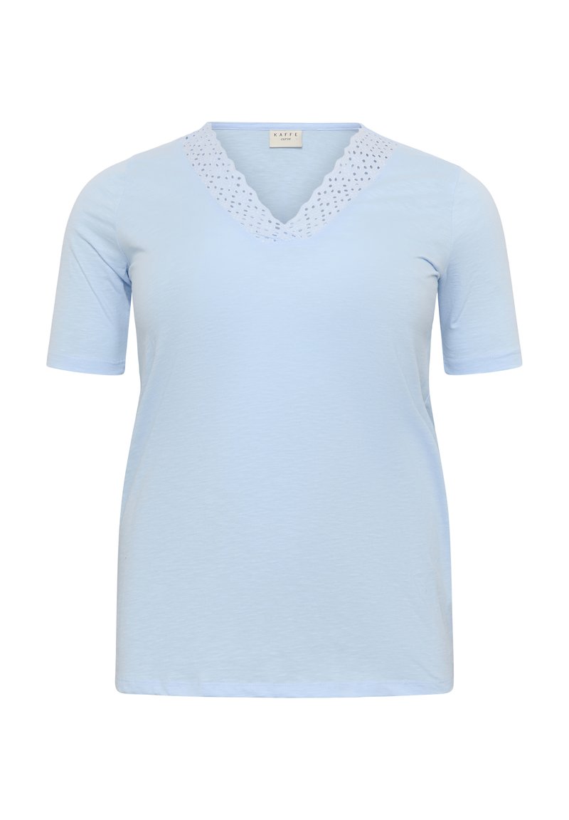 Kaffe Curve T-shirt print blauw Kaffe Curve T-shirt print blauw