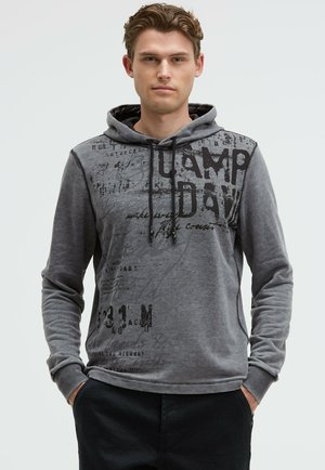 LEICHTER MIT AUSBRENNE EFFEKTEN UND ARTWORK - Kapuzenpullover - black