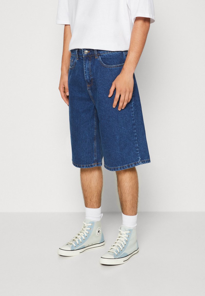 Zavey Blue Turn Up Denim Shorts