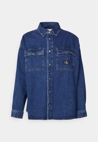 OVERSIZED LINEAR - Majica - denim dark