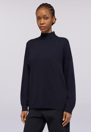A COLLO ALTO IN RASATA - Strickpullover - blue genoa