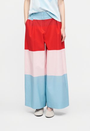 VEIKATA HENNIKA TROUSERS - Hlače - red/light pink/light blue
