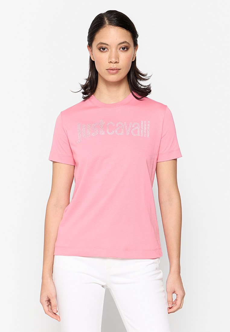 Just Cavalli T-shirt print roze