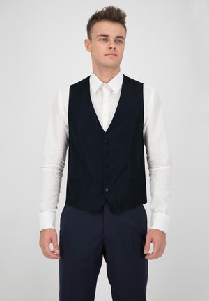 V AUSSCHNITT - Gilet - dunkelbau