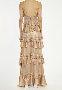 True Decadence Maxi-jurk - dark metallic copper