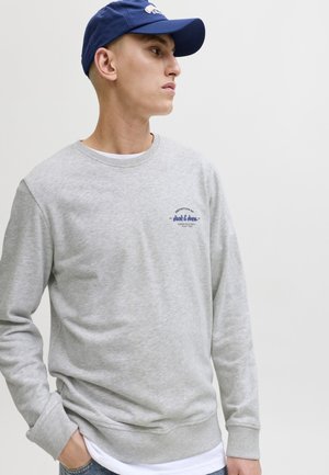 Jack & Jones JJBRANDON CREW NECK 2 PACK MP - Športni pulover - black/white melange