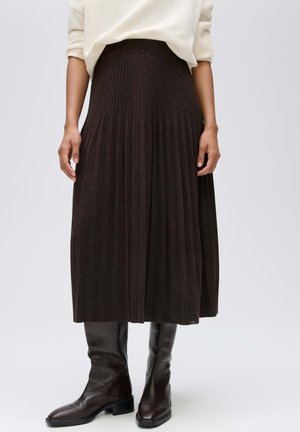 OPUS, MID RISE A-LINE FIT - Pleated skirt - affogato
