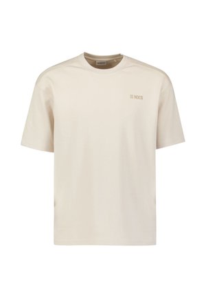 NO EXCESS, SHORT-SLEEVE CREWNECK T-SHIRT WITH BACK PRINT - Print T-shirt - stone