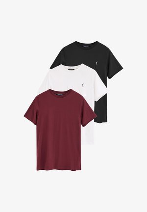 Polo Club, T-Shirt basic - dark red white black