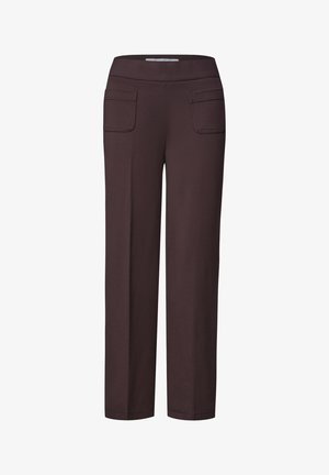 Street One, HIGH-WAIST STRAIGHT-LEG PANTS IN A CASUAL FIT - Pantaloni sportivi - ruby vine