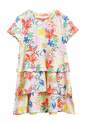 PRINTED RUFFLE  - Jerseyklänning - blue